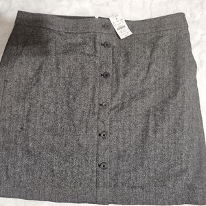 J Crew Gray Tweed Skirt Size 14